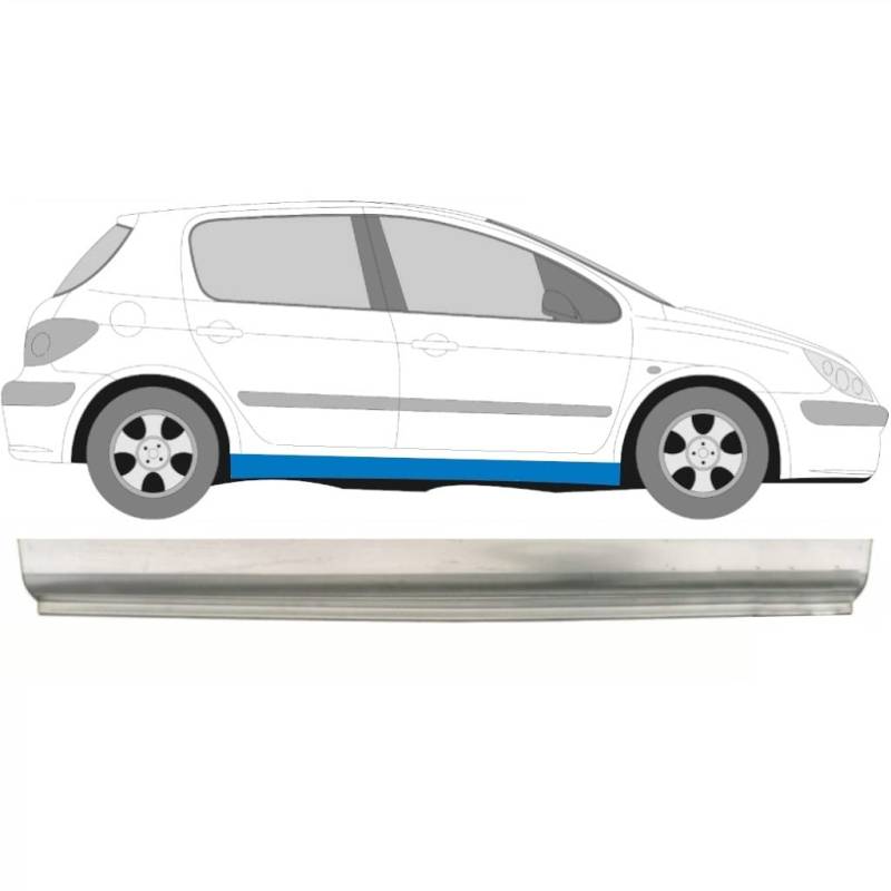 Für Peugeot 307 2001-2008 Unten Schweller Reperaturblech/Rechts von Generic