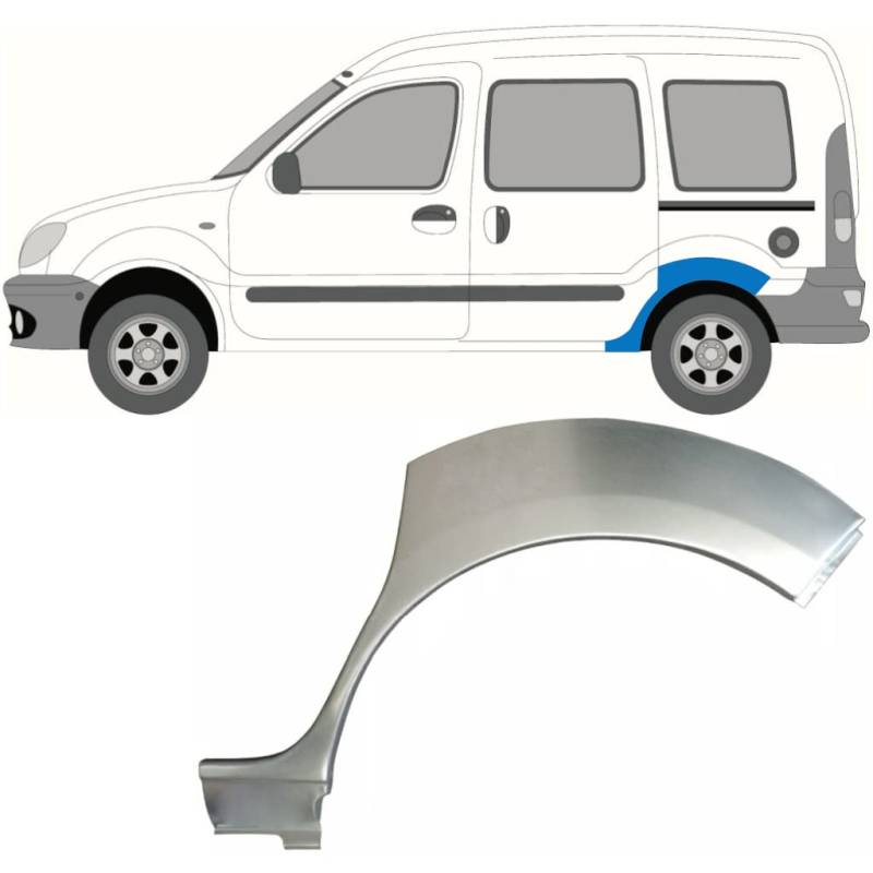 Für Renault Kangoo 1997-2008 Radlauf Reparaturblech Panel/Links von Generic
