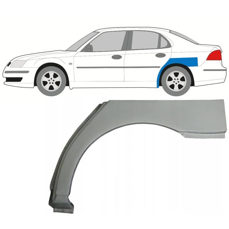 Für Saab 9-3 2002-2012 Radlauf Reparaturblech/Links von Generic