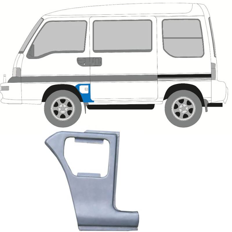 Für Subaru Libero 1993-1998 Vorne KotflÜgel Reparaturblech/Links von Generic