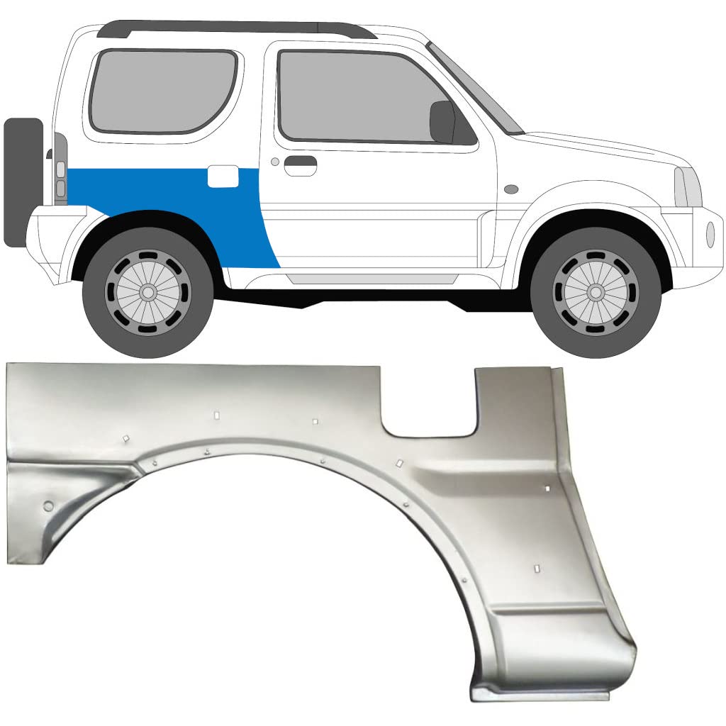 Für Suzuki Jimny 1998-2018 Hinten KotflÜgel Reparaturblech / Rechts von Generic
