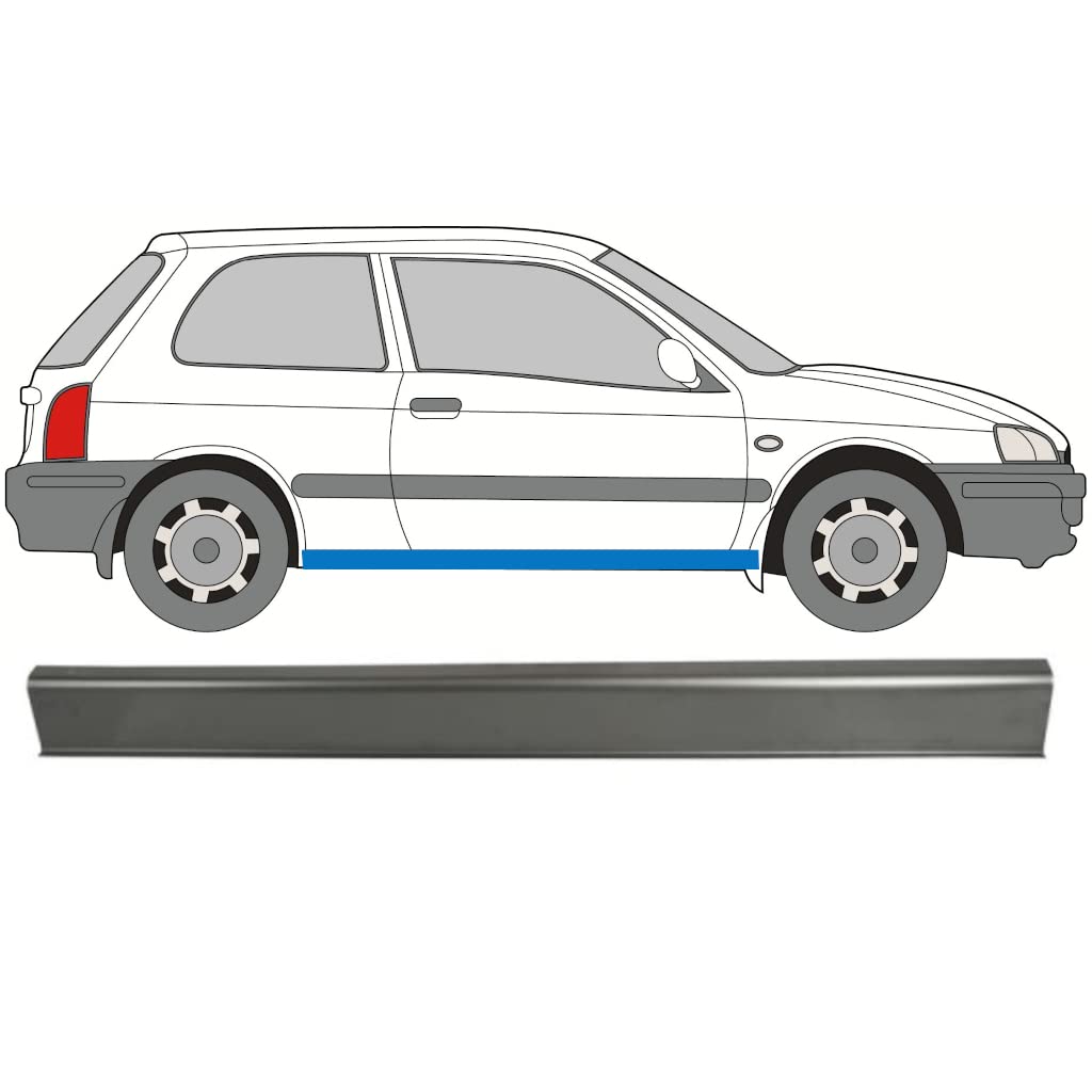 Für Toyota Starlet 1996-1999 Schweller Reparaturblech/Rechts = Links Für Toyota Starlet 1996-1999 Schweller Reparaturblech/Rechts = Links von Generic