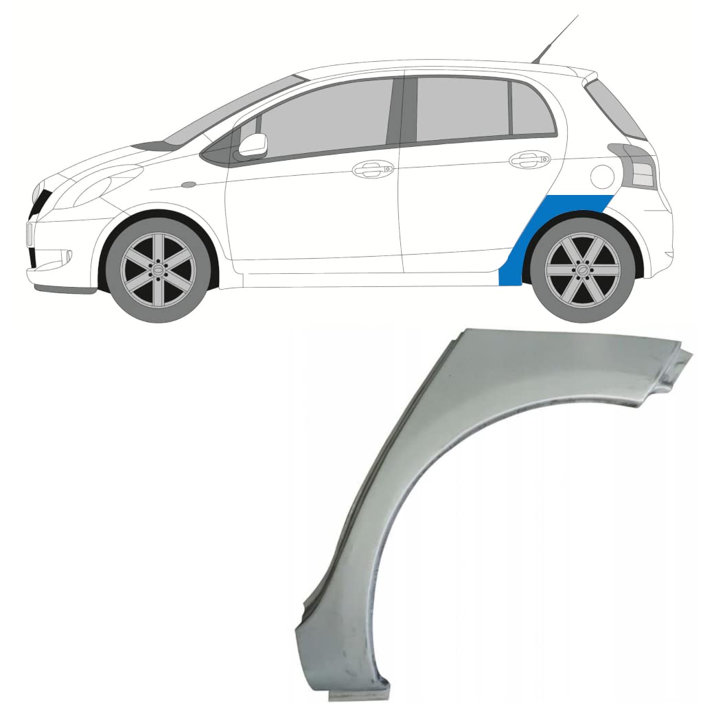 Für Toyota Yaris 2006-2011 5 Tür Hinten Radlauf Reparaturblech / Links von Generic