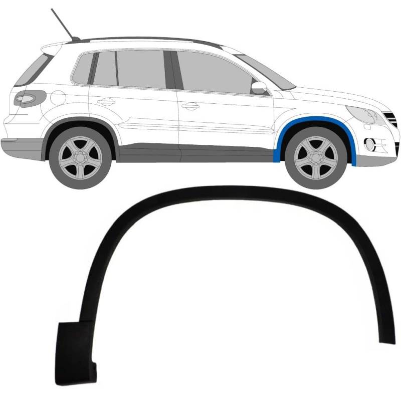 Für Volkswagen Tiguan 2007-2016 Vorne Radlaufverbreiterung/Rechts von Generic