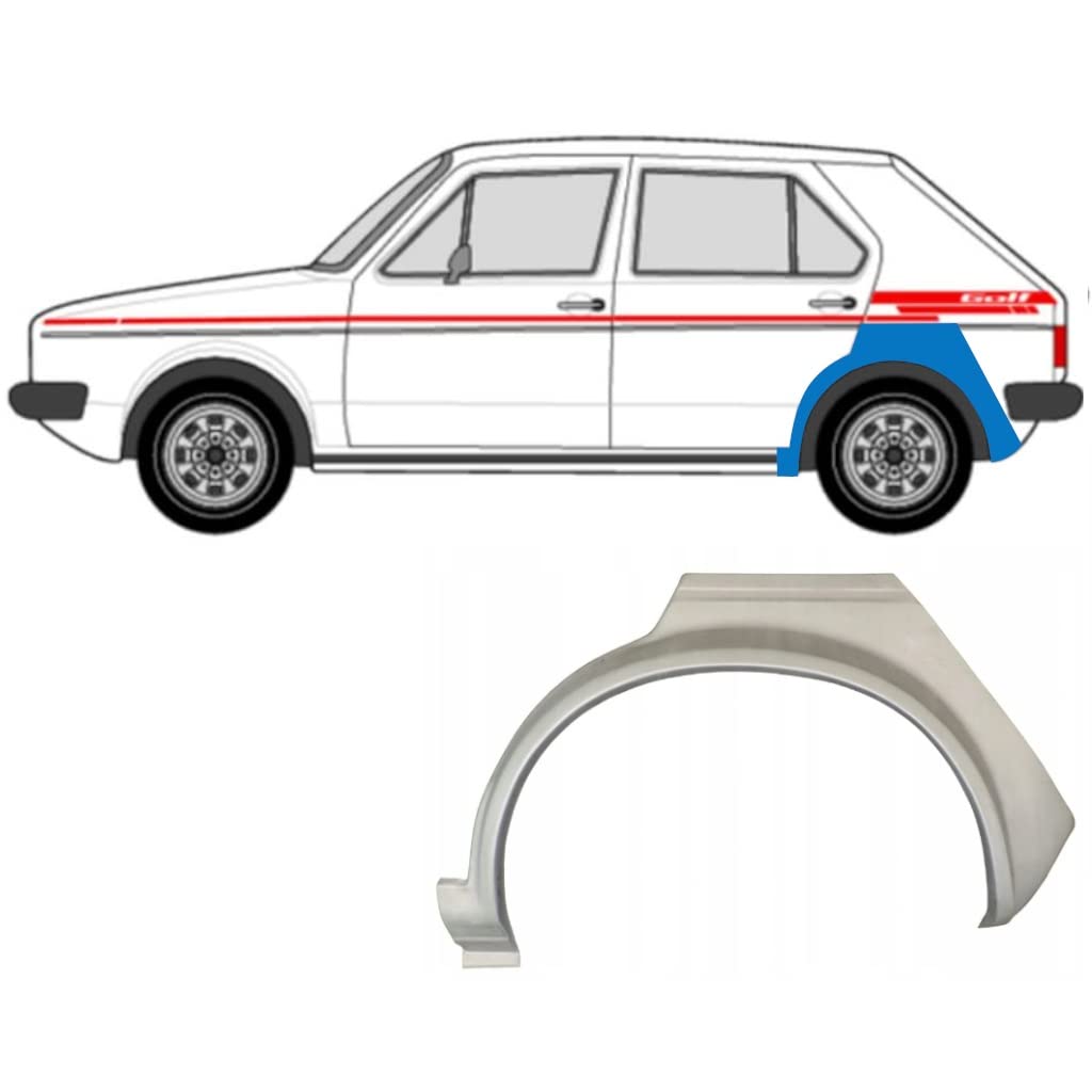 Für Vw Golf 1 1974- 5 Tür Radlauf Reparaturblech / Links Für Vw Golf 1 1974- 5 Tür Radlauf Reparaturblech / Links von Generic