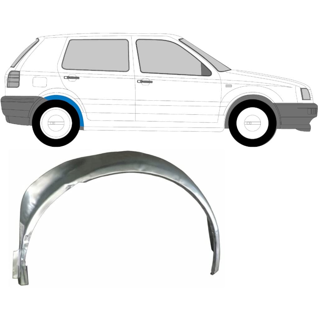 Für Vw Golf 3 1991-1998 Hinten Innen Radlauf Reparaturblech/Rechts Für Vw Golf 3 1991-1998 Hinten Innen Radlauf Reparaturblech/Rechts von Generic