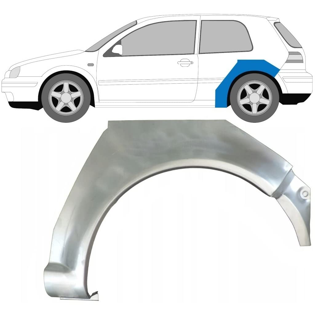 Polcar Für VW Golf 4 1997-2006 3 Tür Radlauf Reparaturblech Links Hochqualitativer Stahl Silber Eisen Polcar Für VW Golf 4 1997-2006 3 Tür Radlauf Reparaturblech Links Hochqualitativer Stahl Silber Eisen von Generic