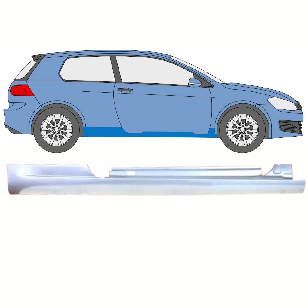Für Vw Golf 6 2008-3 Tür Schweller Reparaturblech/Rechts Für Vw Golf 6 2008-3 Tür Schweller Reparaturblech/Rechts von Generic