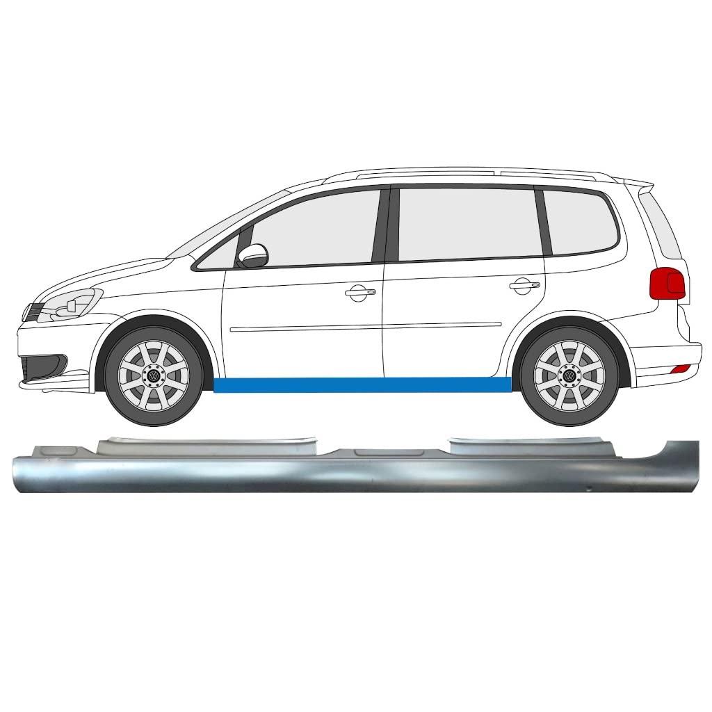 Für Vw Touran 2010-2015 Voll Schweller Reparaturblech/Links Für Vw Touran 2010-2015 Voll Schweller Reparaturblech/Links von Generic