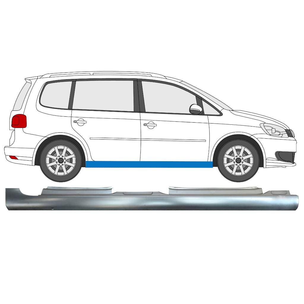 Für Vw Touran 2010-2015 Voll Schweller Reparaturblech / Rechts von Generic