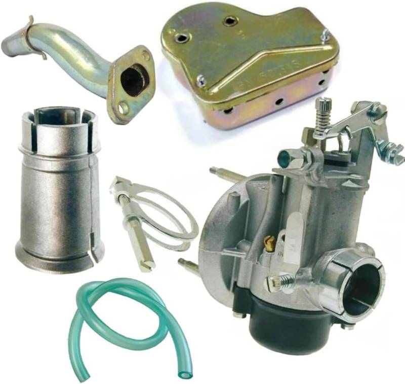 GENERIC O Vergaser-Kit 19-19 komplett Dell Lorto Piaggio Vespa 50 Special/L N R NEUER Krümmer Düsenrohr Luftfilter Spezifisch von Generic