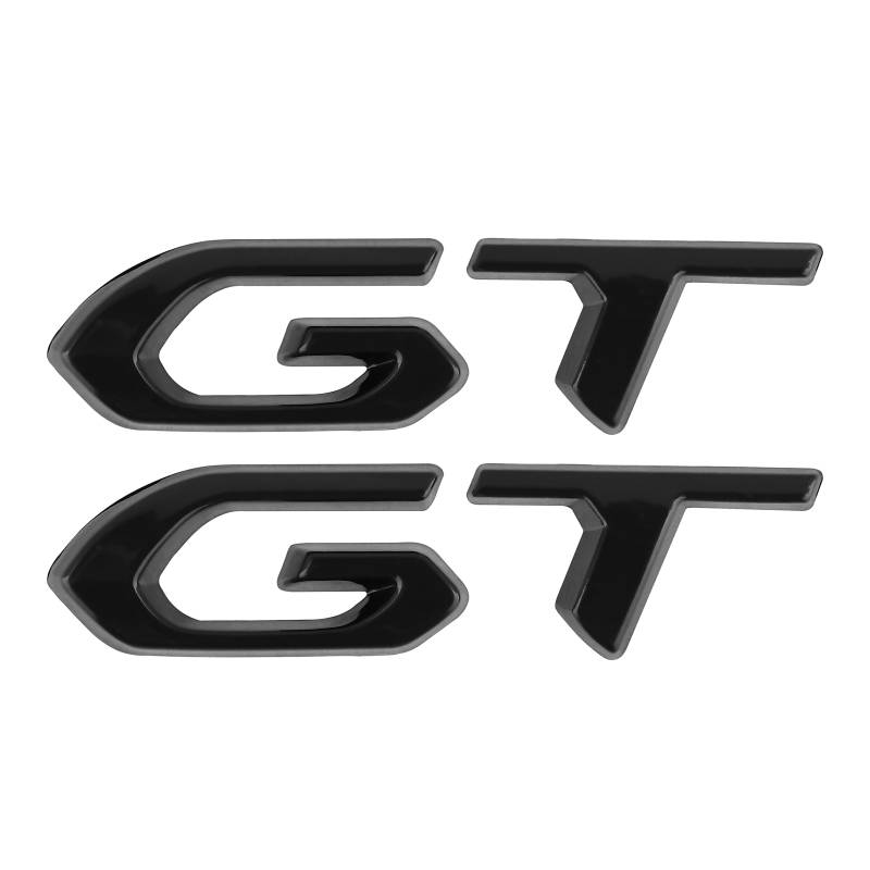 GT Emblem Auto-Abzeichen hinten Logo Dekorative Autoaufkleber (schwarz) von Generic