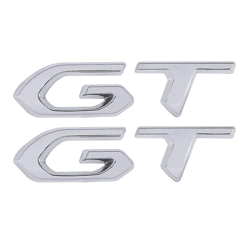 GT Emblem Auto Aufkleber Abzeichen Logo Dekorative Autoaufkleber (Silber) von Generic