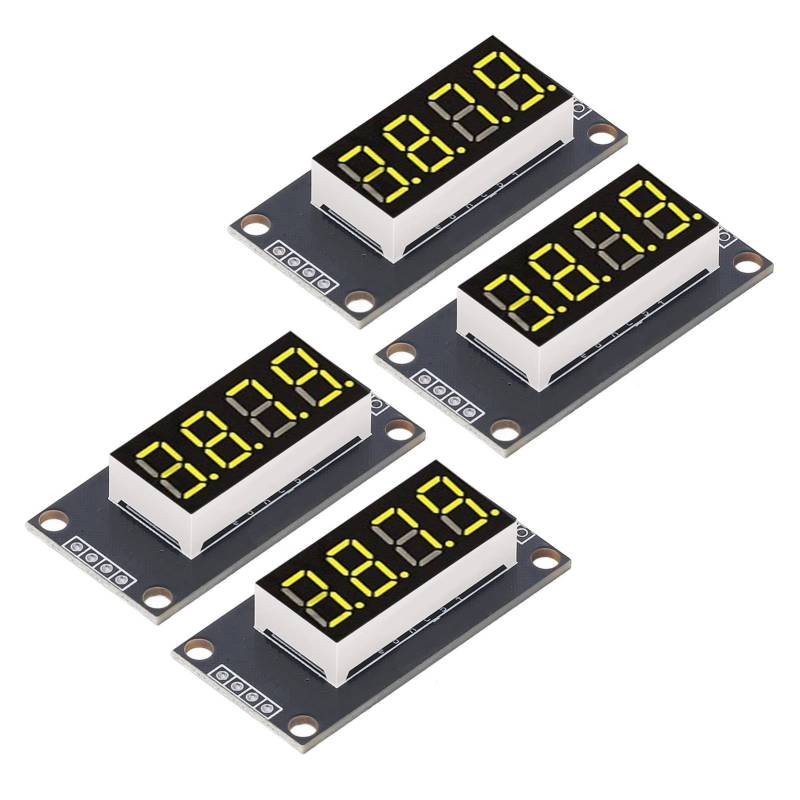 Generic 7-Segment-Anzeigemodul, Digitales Röhrenanzeigemodul TM1637 7-Segment-Antriebschip, LED-Anzeigeplatine für Maschine (Gelb MRA110C) von Generic