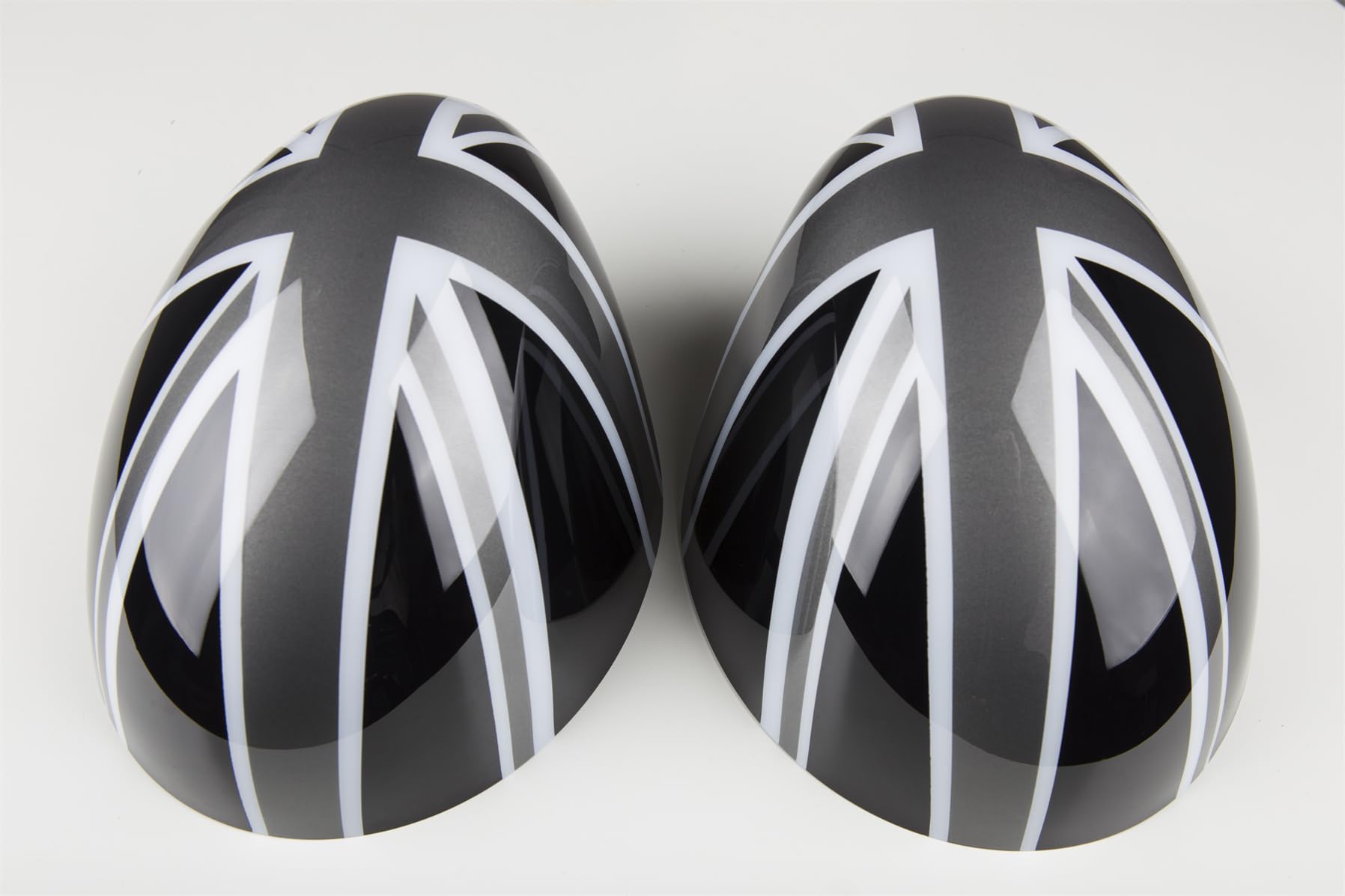 Generic Abdeckung für Außenspiegel, kompatibel mit Mini Cooper R55 Clubman R56 Schrägheck R57 Cabrio R60 Countryman R61 Paceman (R55-R61 Auto Power Folding 2006–2014, Grau Union Jack), RRX2023 von Generic
