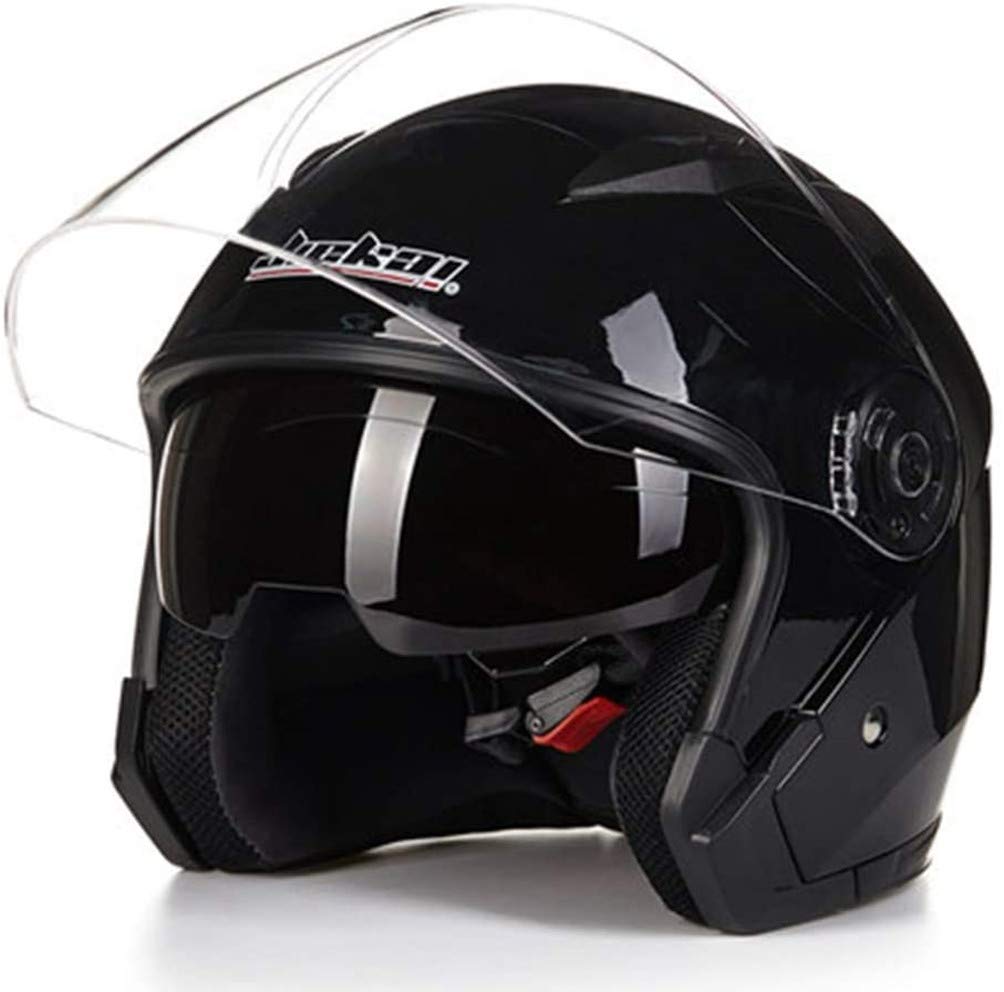 Generic Motorrad-Jethelm Capacete Para Motocicleta Cascos Para Moto Racing Motorrad-Vintage-Helme mit Doppelscheiben-Schutzhelm von Generic