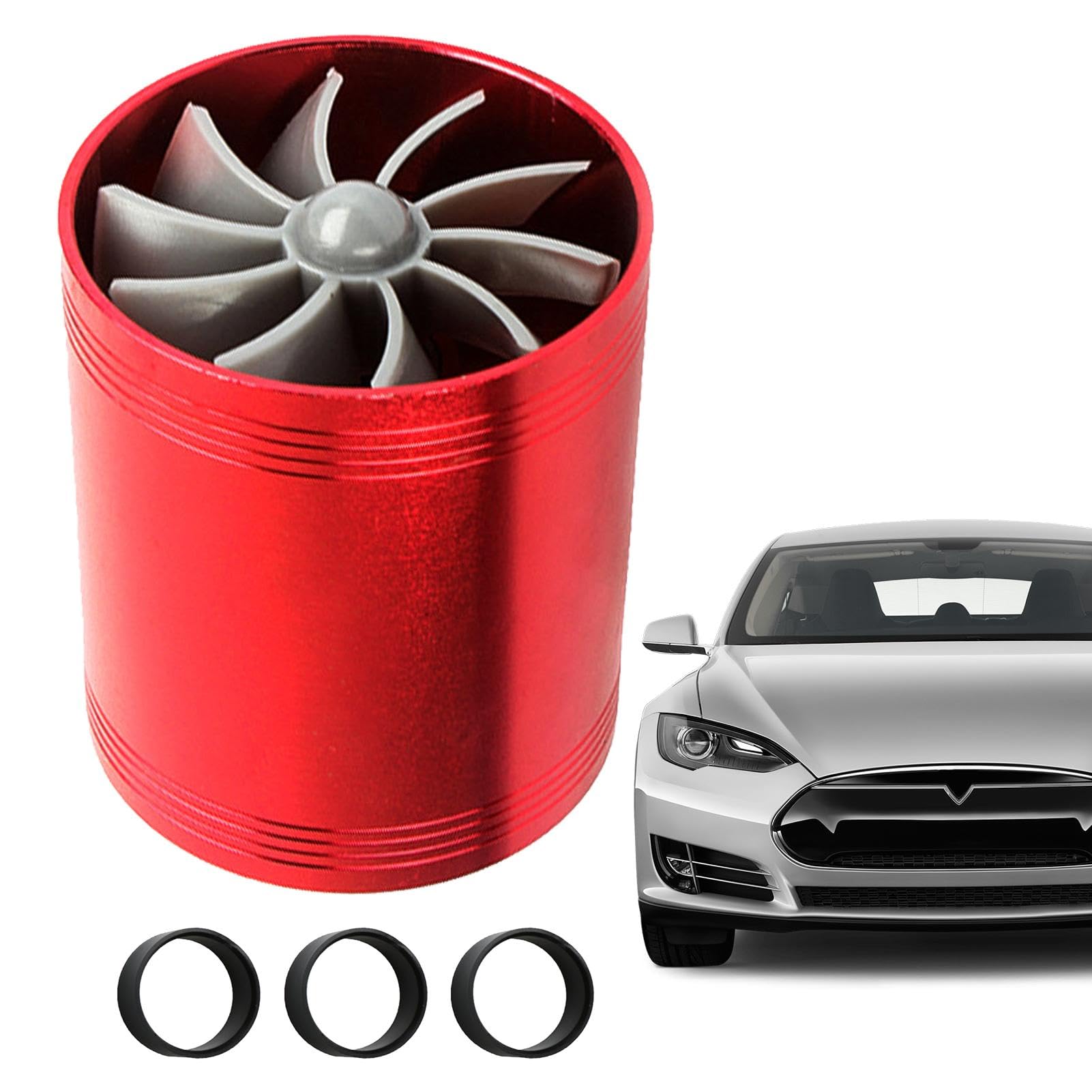 Turbinen-Lufteinlass,Auto-Lufteinlassturbine | 2,5 Zoll Turbolader Fan Turbine,Mit 3 Gummiringen. Doppelseitiger Kaltluft-Ansaugschlauch-Lüfter für die meisten Fahrzeuge Turbinen-Lufteinlass,Auto-Lufteinlassturbine | 2,5 Zoll Turbolader Fan Turbine,Mit 3 Gummiringen. Doppelseitiger Kaltluft-Ansaugschlauch-Lüfter für die meisten Fahrzeuge von Generic