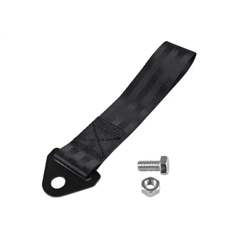 Generic Universal Abschleppöse Abschleppschlaufe Rennsport-Abschleppriemen Rennsport-Abschlepphaken Seile (Schwarz) von Generic