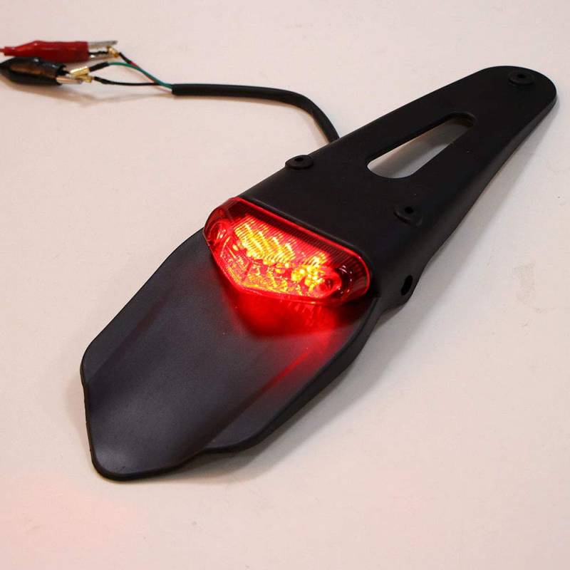 Generic Universal LED Bremslicht Motorrad Fender Rücklicht Dirt Bike LED Bremse Licht mit Halterung für Motorrad Dirt Bike XR250 XR400 XR650 WR250F WR450F CRF250x CRF450 von Generic