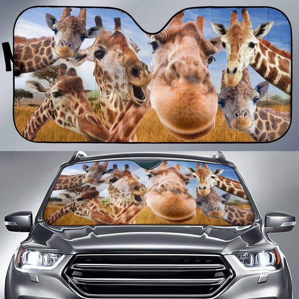 Giraffen Gesicht Zoom Wildtierliebhaber Sonnenschutz Auto Frontscheibe Uv-Schutz Auto Windschutzscheibe Sonnenblende Universal Für SUV Geländewagen Lastwagen Giraffen Gesicht Zoom Wildtierliebhaber Sonnenschutz Auto Frontscheibe Uv-Schutz Auto Windschutzscheibe Sonnenblende Universal Für SUV Geländewagen Lastwagen von Generic