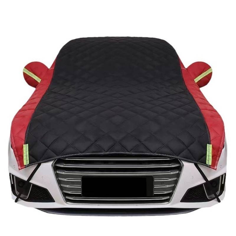 Hagelsichere Autoabdeckung Für Mini Cooper 3-Doors 2000-2022 | wasserdichte, Staubdichte Und Kratzfeste Hagelschutzplane Für Den Außenbereich(Black - red) von Generic
