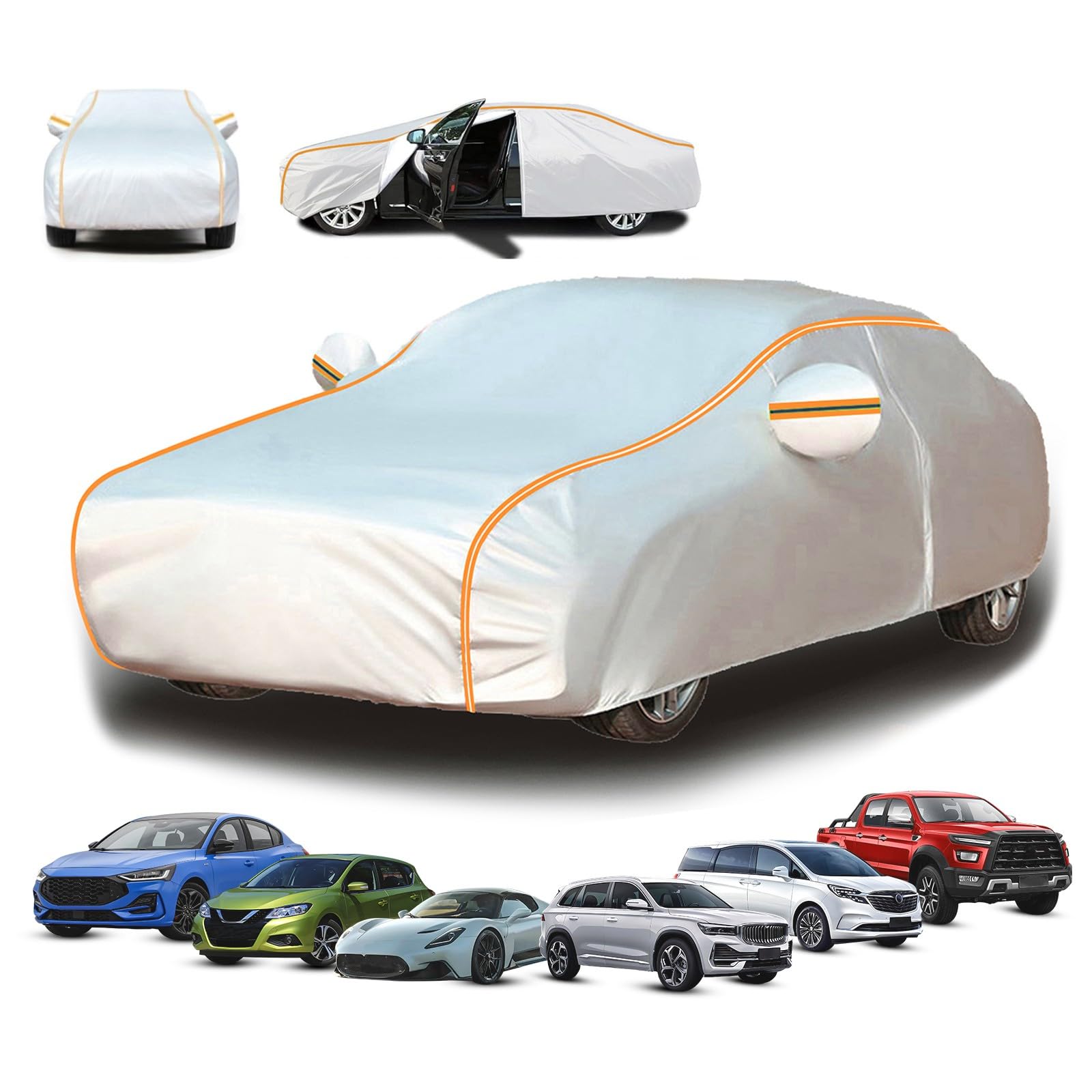 Halbgarage für Auto Für Audi TT Roadster (2007-2022), Autoabdeckung Winter, Auto Abdeckplane Wasserdicht, Atmungsaktiv, Sonnenschutz für Winter-g99 von Generic