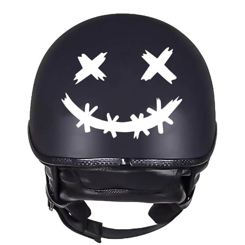Happy Face Decals - Smile Sticker Für Car Bike Helm, Wasserdichtes Klebstoff | Lebendiges Lächeln Dekorative Gesichtsaufkleber Für Elektrofahrradmotorbike Roller -Reisen -Sicherheitsausrüstung Outdoor von Generic