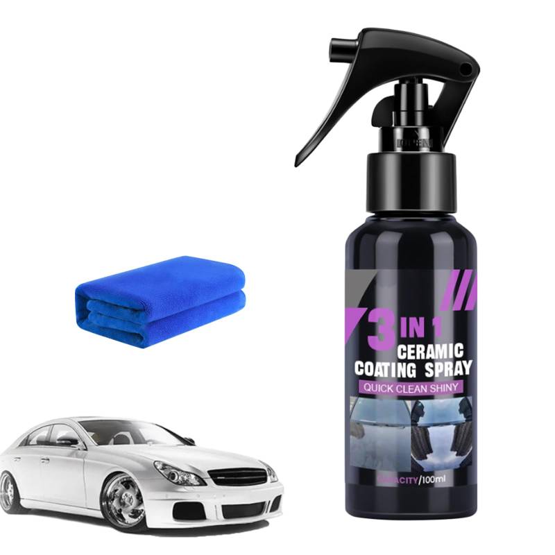 Indicatek High Protection Fast Nano Ceramic Coating Spray, 3 in 1 Ceramic Car Spray, 2025 New Multi-Functional Coating Renewal Agent, Cars Nanoceramic Paint Spray (1pcs) von Generic