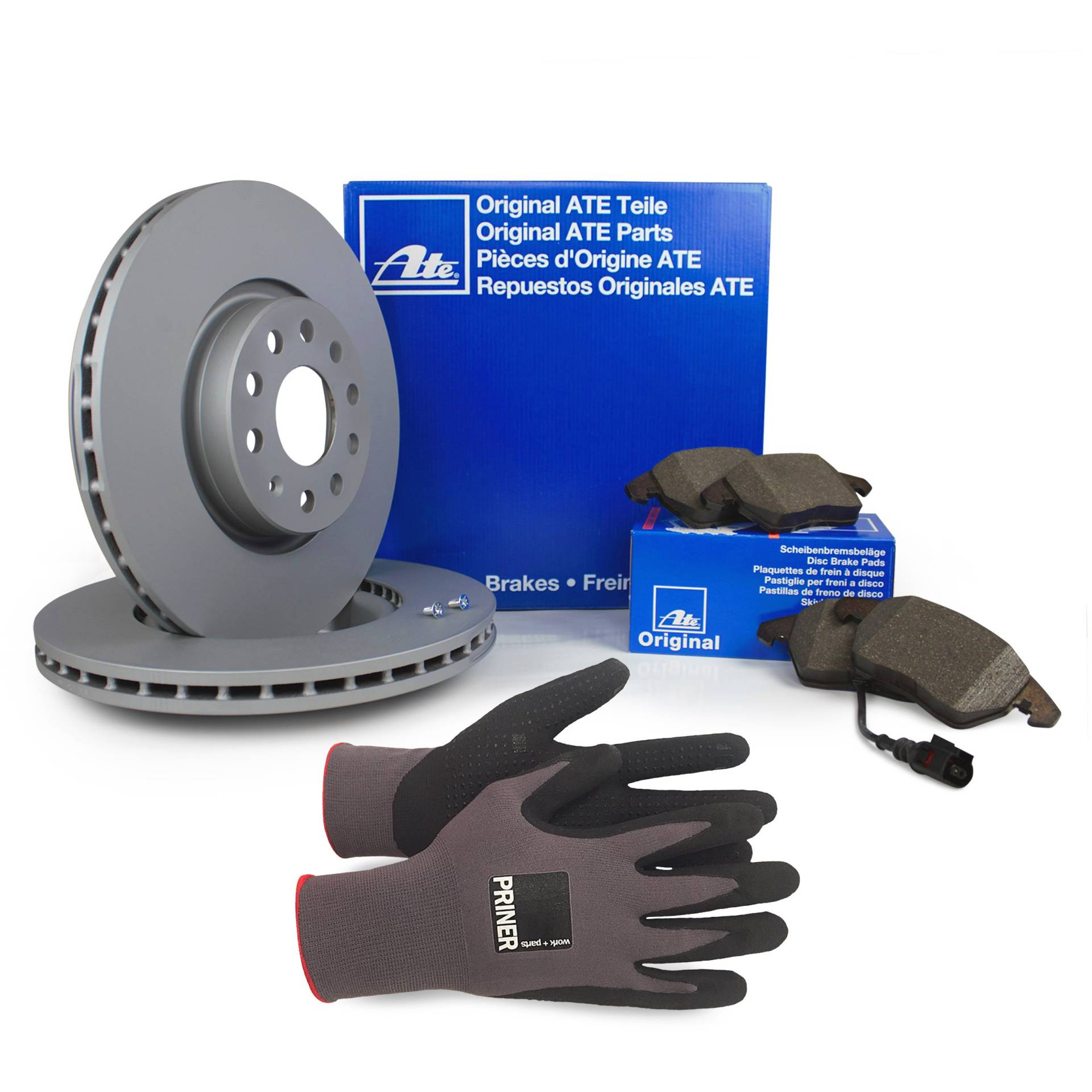 Inspektionspaket ATE Bremsen Set inkl. Bremsscheiben 312 mm und Bremsbeläge für vorne enthalten, 100% passend für Ihr Fahrzeug, inkl. Priner Montagehandschuhe, AN130 Inspektionspaket ATE Bremsen Set inkl. Bremsscheiben 312 mm und Bremsbeläge für vorne enthalten, 100% passend für Ihr Fahrzeug, inkl. Priner Montagehandschuhe, AN130 von PRINER work+parts