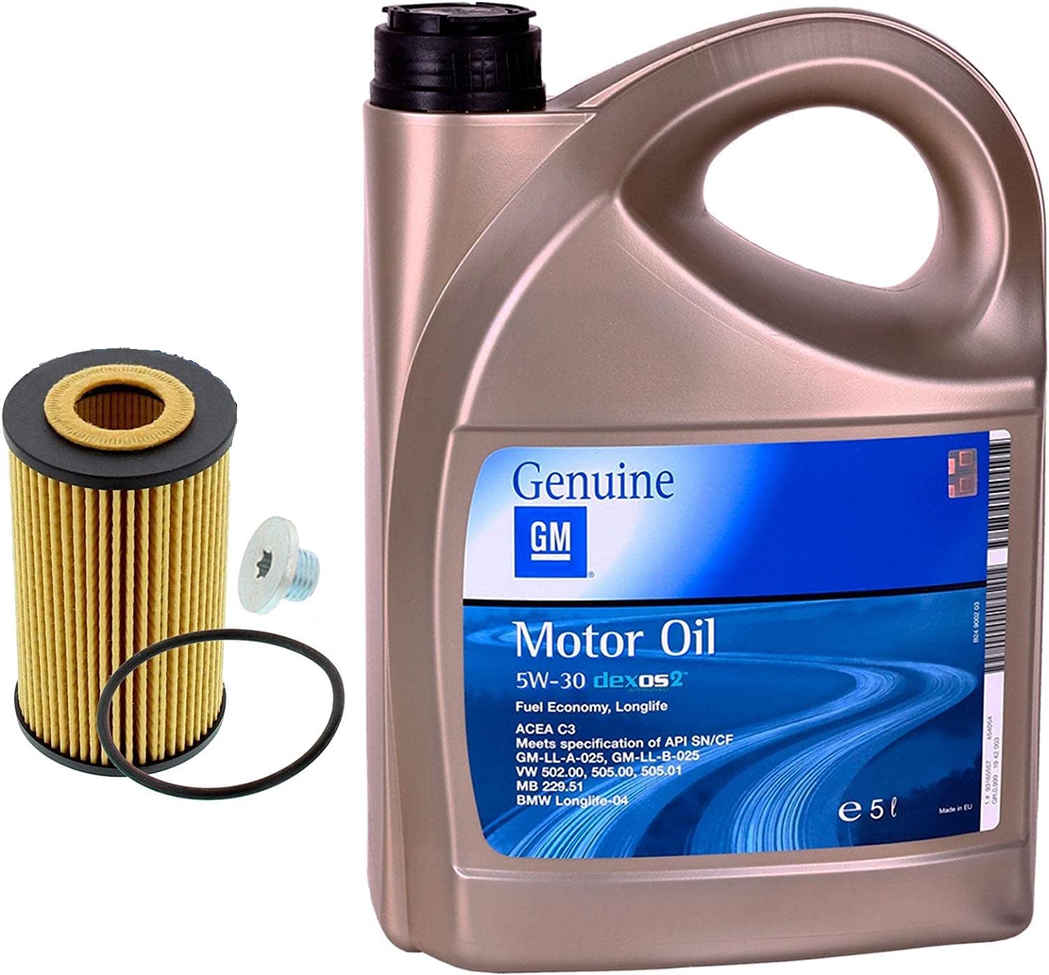 Inspektionspaket Ölfilter F026407006 + GM Motoröl 5W-30… von Generic