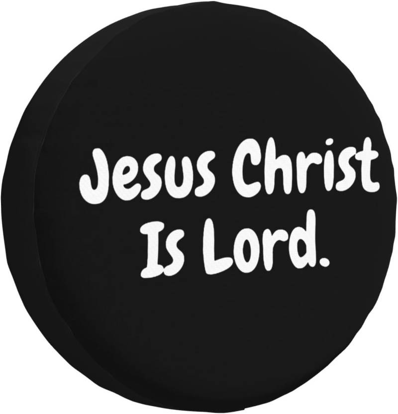 Jesus Ist Der Herr Ersatzrad Abdeckung Wasserdicht Radreifenabdeckung Wetterfest Reserveradabdeckung Universal Für Wohnmobil Anhänger Auto 16 inch von Generic