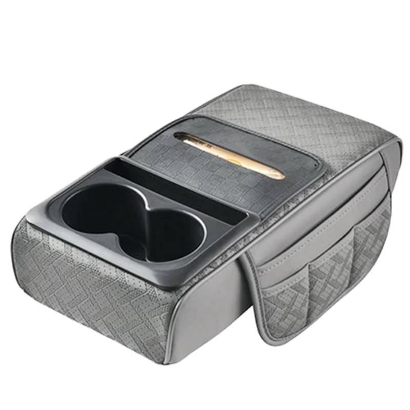 Kfz -Center -Konsolen, Mittelkonsolenorganisator | Armlehrekissen Mit Wasserdicht Erweiterter Gewebebox | Ausgedehnte General Car Travel Center -Konsolenpad Mit Tissue -Box Und Tassenhalter von Generic