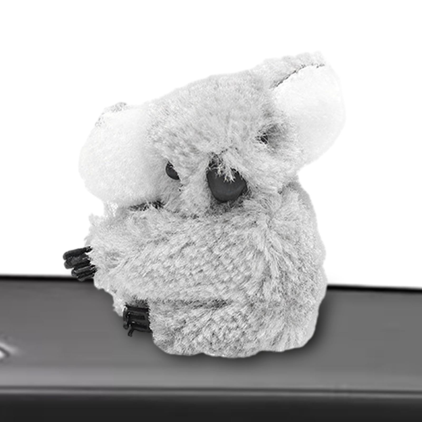 Koala Stofftier - Kreative Koala-Auto-Innendekorationen, Niedliche und weiche Mini-Plüsch-Armaturenbrett-Ornament für Rückspiegel, Luftauslass, Mittelkonsole, Tier-Autodekoration von Generic
