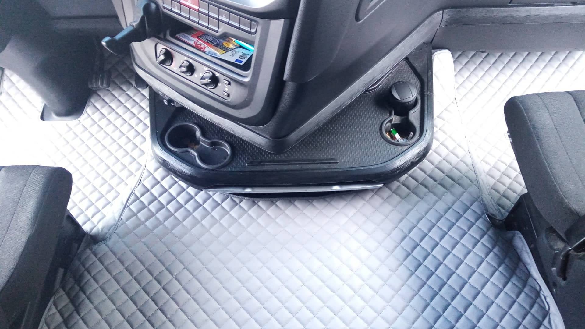 LKW-Fußmatten für Linkslenker, passend für Iveco S-Way graues Eco-Leder von Generic