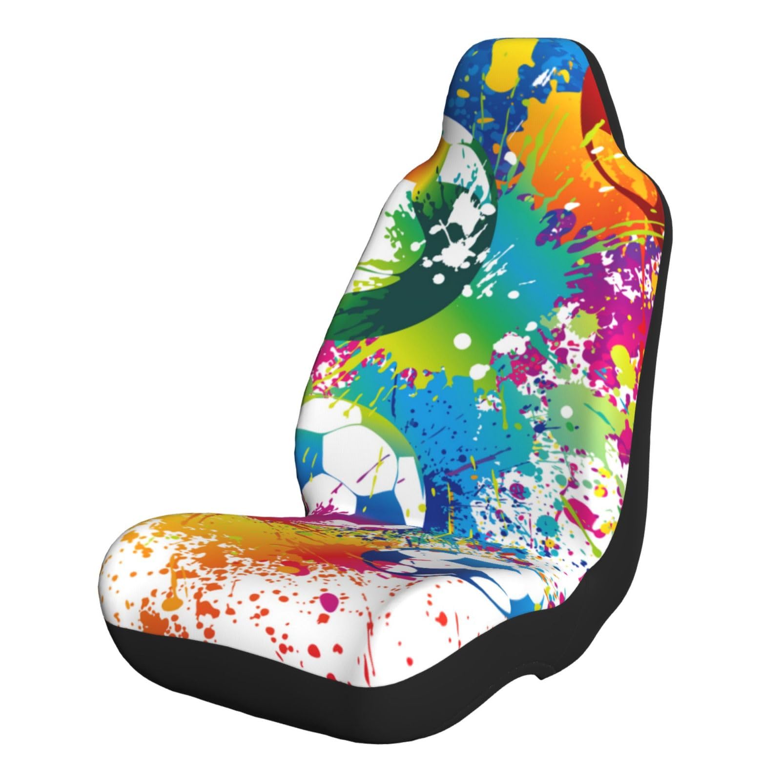 LKWs,Autos,Autositzbezüge Splash Ink Bunte Farbe Fußball Fußball Niedliches Sitzgurt-Polster für Sportaktivitäten,Haustierbesitzer,Haustiertransport LKWs,Autos,Autositzbezüge Splash Ink Bunte Farbe Fußball Fußball Niedliches Sitzgurt-Polster für Sportaktivitäten,Haustierbesitzer,Haustiertransport von Generic