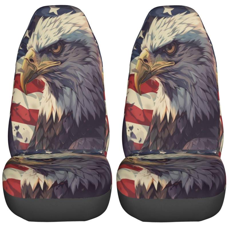 LKWs,Autos Armlehnen Bezüge Amerikanische Flagge Adler Einfach Zu Säubern Schalensitzbezug für Wohnmobil,Outdoor,Jagd von Generic