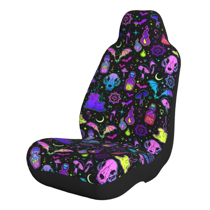 LKWs,Autos Armlehnen Bezüge Halloween Goth Hexe Hexe Wasserdicht Sitzbezug Matte für Frauen,Daily Commute,Haustierbesitzer von Generic