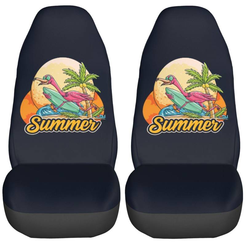 LKWs,Autos Autositzbezüge Flamingo Surfing Beach Wasserdicht Lenkrad-Abdeckung für Luxusinterieur-Sucher,Frauen,Wohnmobil von Generic