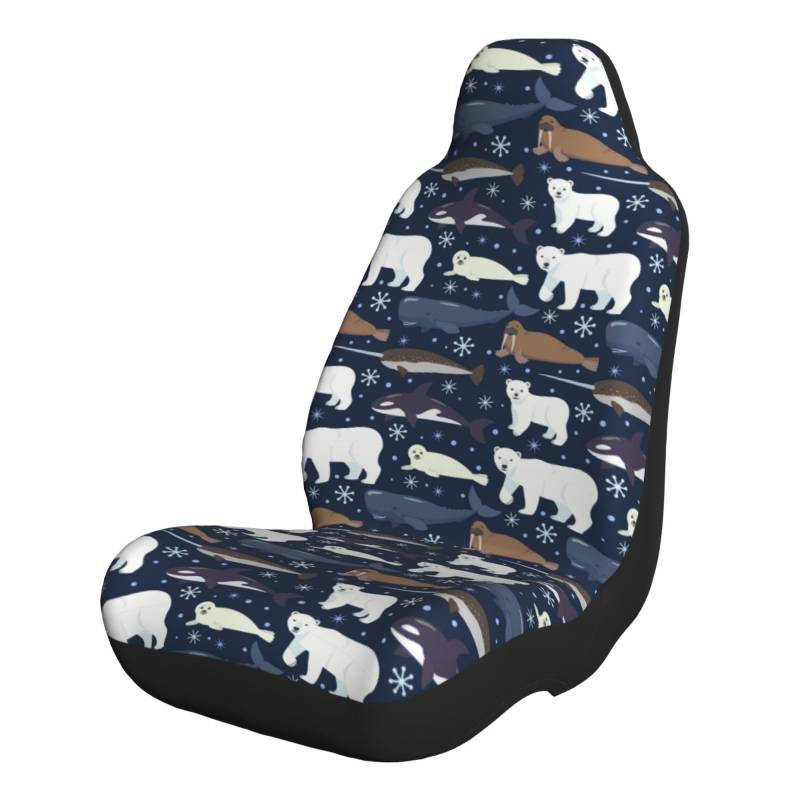 LKWs,SUVs,Armlehnen Bezüge Arktischer Orca Wal Walbär Walross Schneeflocke Atmungsaktiv Schalensitzbezug für Damen,Wohnmobil,Outdoor von Generic