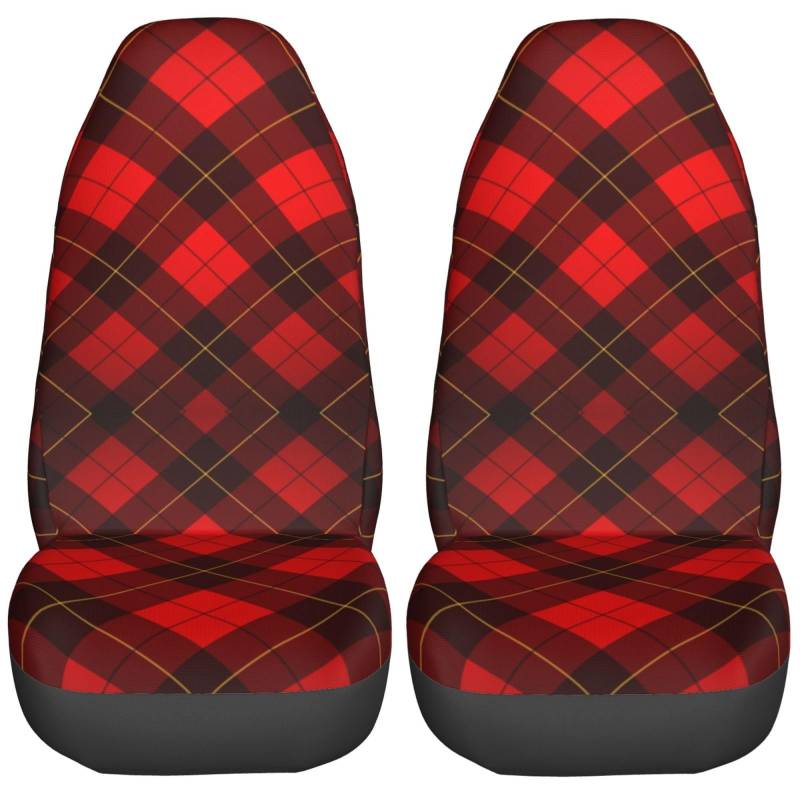 LKWs,SUVs,Armlehnen Bezüge Rot-schwarzes Tartan Humorvolle Erwachsene Autositz-Protektor für Wohnmobil,Haustiertransport,Outdoor von Generic