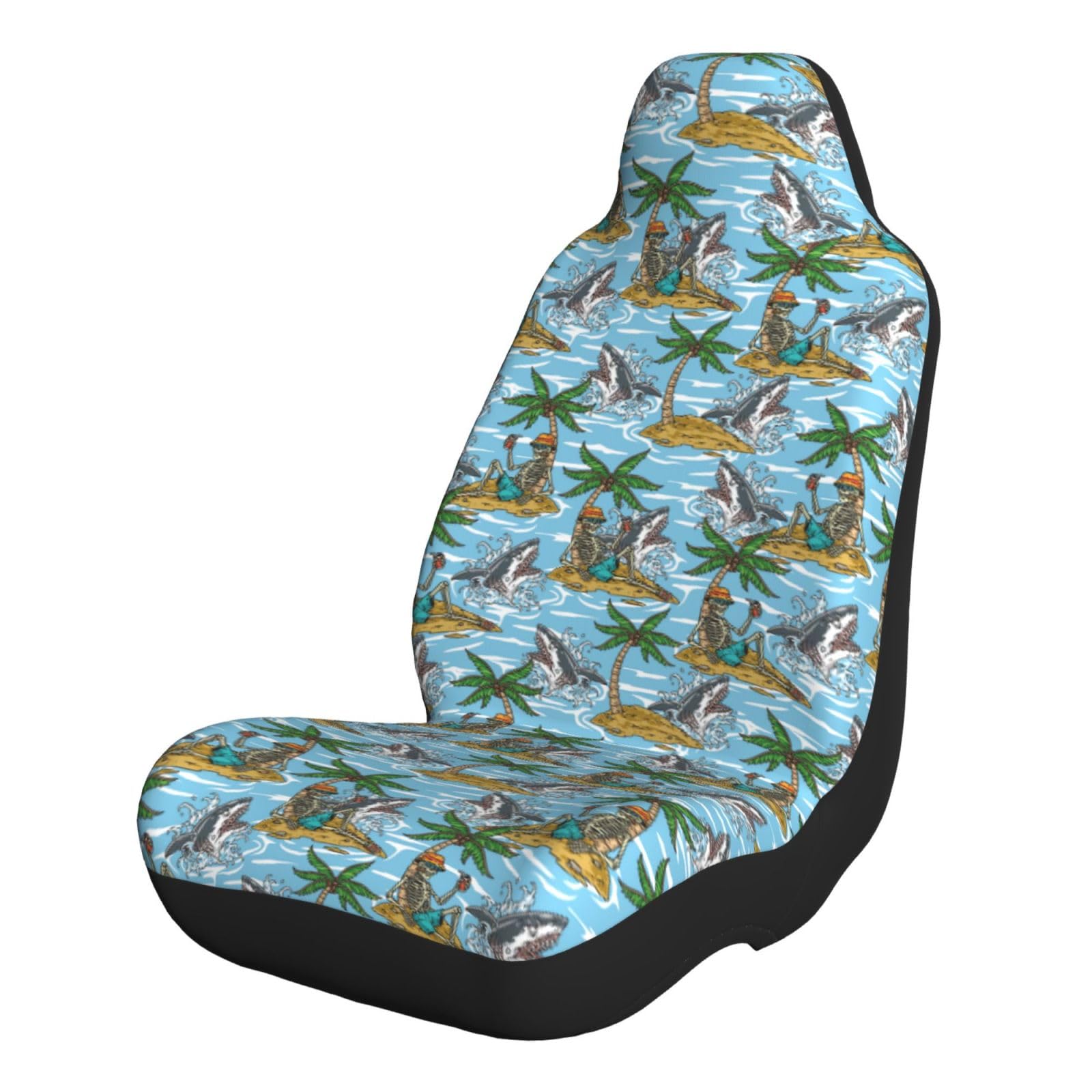LKWs,SUVs,Autositzbezüge Meer Strand Skelett Palme Hai Elastischer Lenkrad-Abdeckung für Wohnmobil-Besitzer,Wohnmobil,Daily Commute LKWs,SUVs,Autositzbezüge Meer Strand Skelett Palme Hai Elastischer Lenkrad-Abdeckung für Wohnmobil-Besitzer,Wohnmobil,Daily Commute von Generic