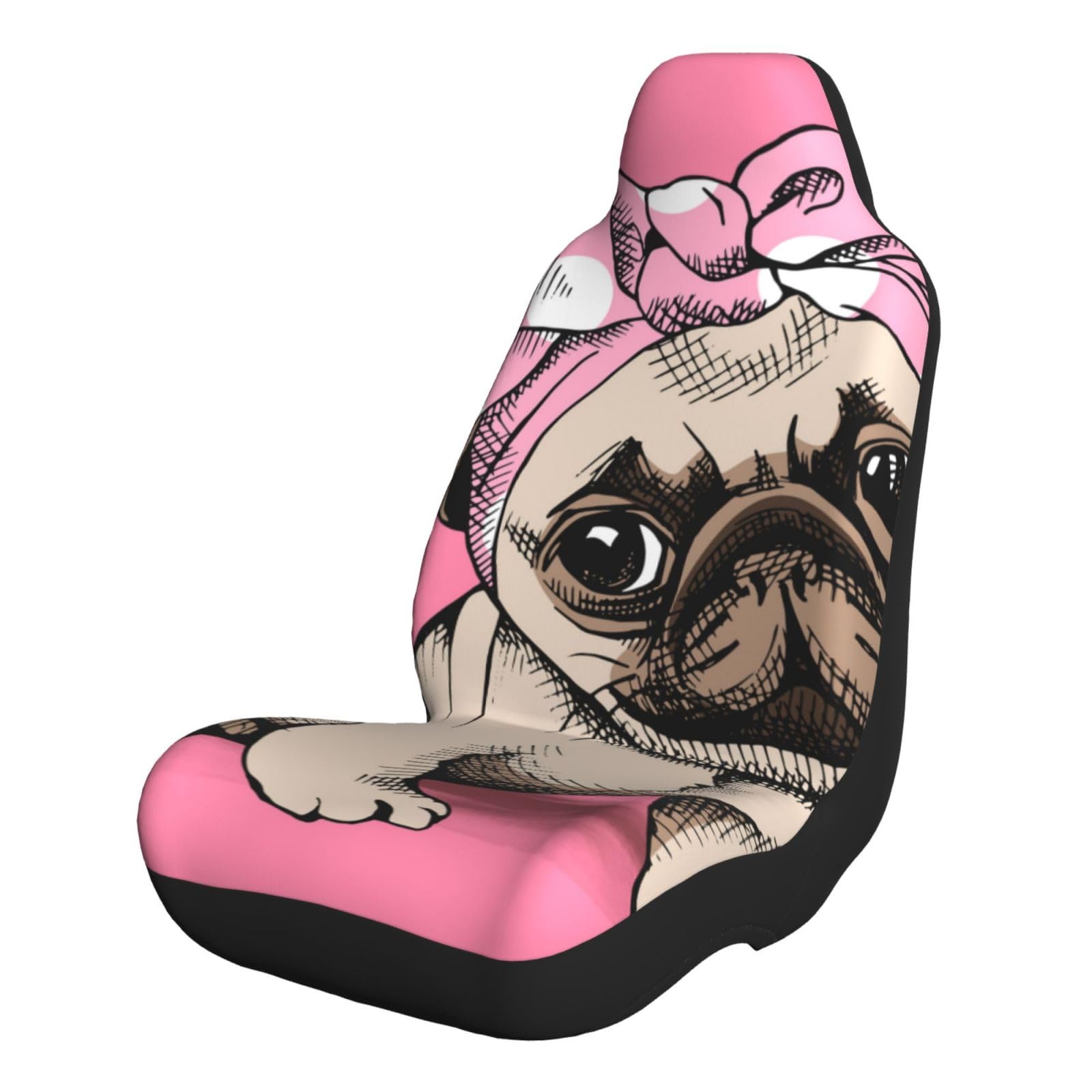 LKWs,SUVs,Kfz Autositzauflage Rosa Stirnband Welpe Mops Einfach Zu Säubern Lenkrad-Abdeckung für Wohnmobil,Outdoor,Wohnmobil-Besitzer LKWs,SUVs,Kfz Autositzauflage Rosa Stirnband Welpe Mops Einfach Zu Säubern Lenkrad-Abdeckung für Wohnmobil,Outdoor,Wohnmobil-Besitzer von Generic