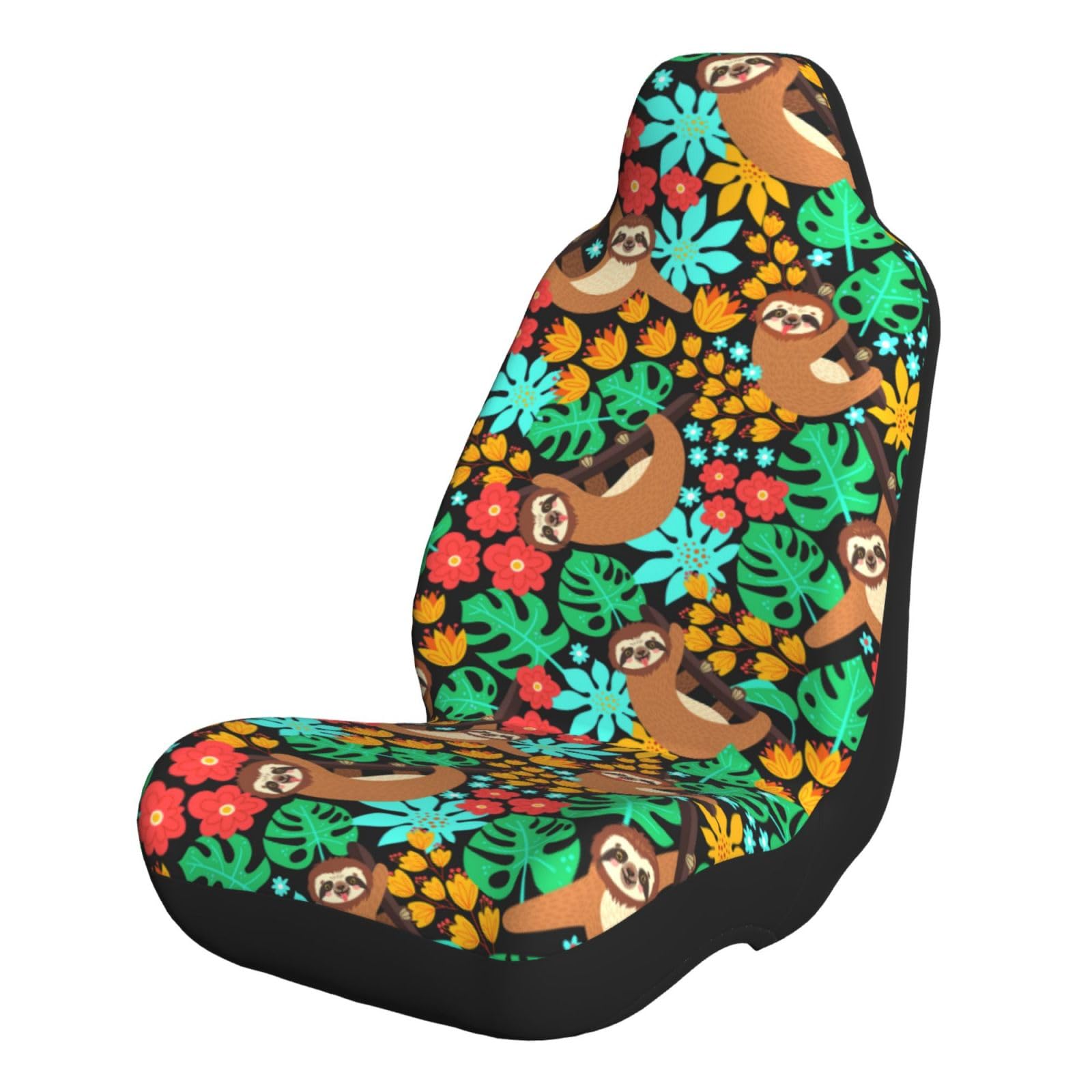 LKWs,SUVs,Sitzbezug Blumen Blätter süß Zweig Faultier Bequemes Polyestergewebe Lenkrad-Abdeckung für Damen,Luxusinterieur-Sucher,Wohnmobil LKWs,SUVs,Sitzbezug Blumen Blätter süß Zweig Faultier Bequemes Polyestergewebe Lenkrad-Abdeckung für Damen,Luxusinterieur-Sucher,Wohnmobil von Generic