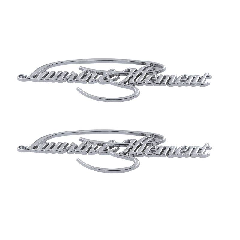 Laurin & Klement Emblem für Gründer Unterschrift, personalisierter Autoaufkleber (Silber) von Generic