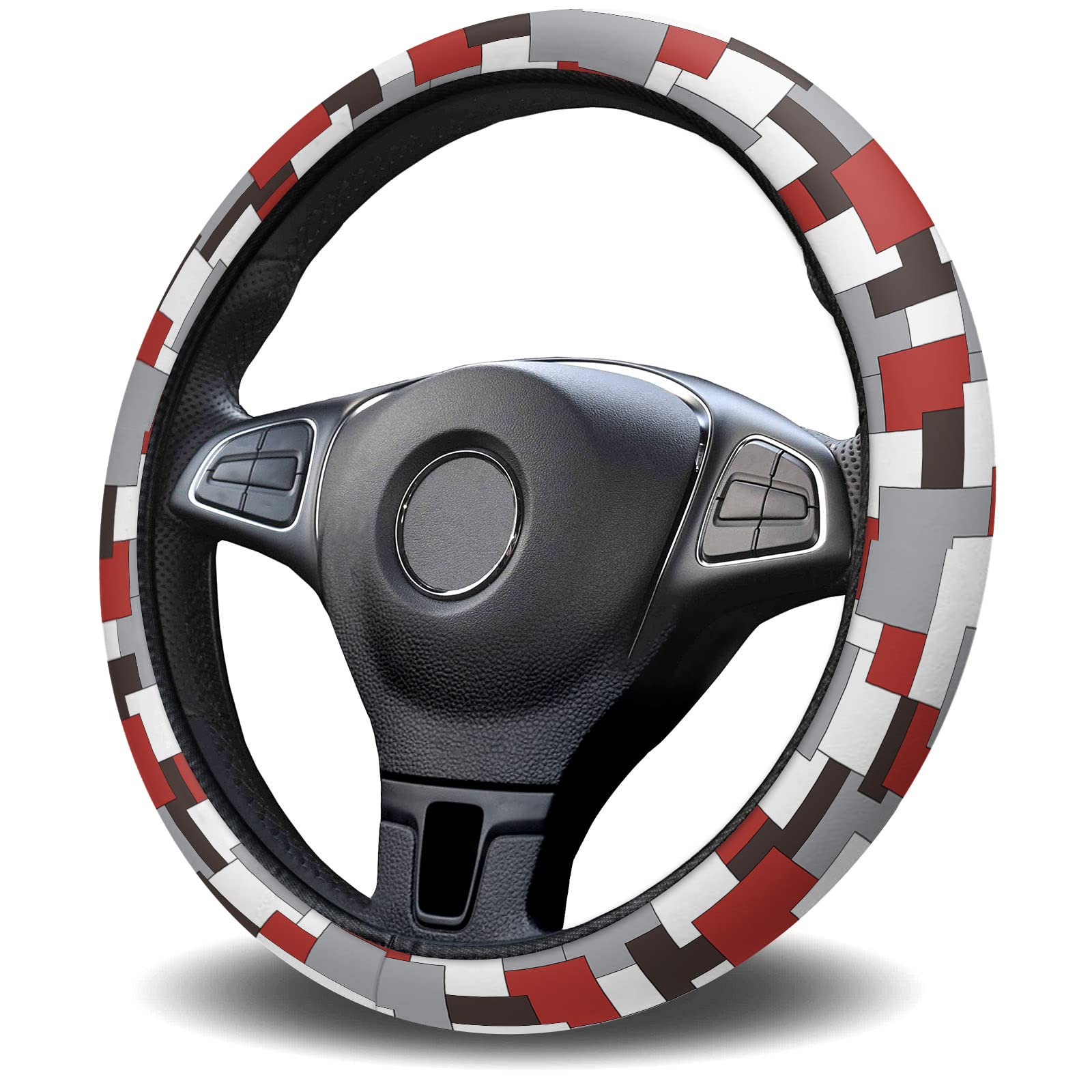 Lenkradbezug Abstraktion Rotes Rechteck Niedlich Mid Century Modern Lenkradschutz Bequem Auto Lenkradhülle Weich Lenkrad Abdeckung Für Fahrzeuge SUV Autos 38CM Lenkradbezug Abstraktion Rotes Rechteck Niedlich Mid Century Modern Lenkradschutz Bequem Auto Lenkradhülle Weich Lenkrad Abdeckung Für Fahrzeuge SUV Autos 38CM von Generic