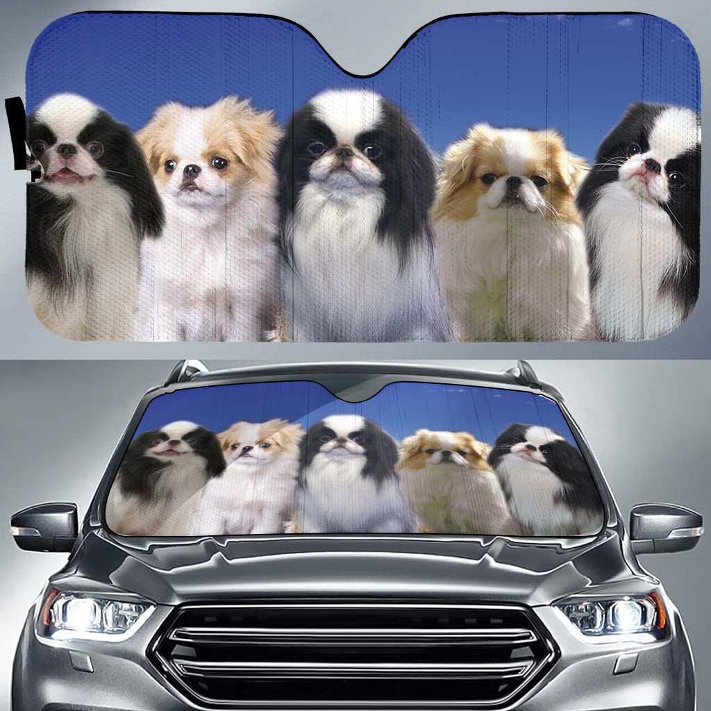 Lustige Japan Chin Hundefamilie Blauer Himmel Sonnenschutz Auto Frontscheibe Faltbar Auto Windschutzscheibe Sonnenblende Universal Für Lastwagen Geländewagen Wagen Lustige Japan Chin Hundefamilie Blauer Himmel Sonnenschutz Auto Frontscheibe Faltbar Auto Windschutzscheibe Sonnenblende Universal Für Lastwagen Geländewagen Wagen von Generic