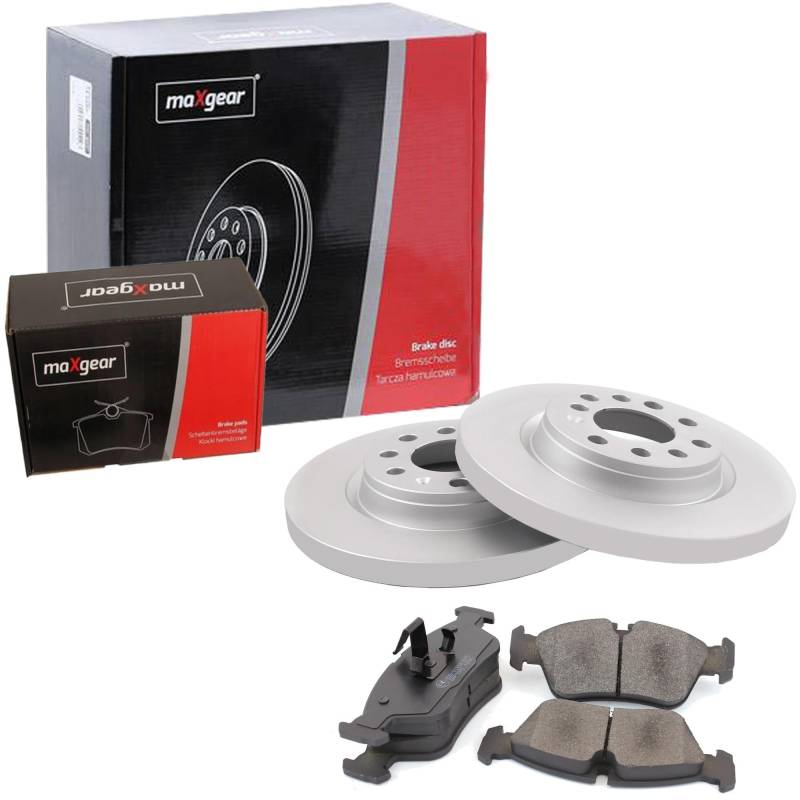 MAXGEAR Bremsen Set Bremsscheiben Scheibenbremsen Ø271.8 Voll hinten + Bremsbeläge Bremsklötze für T-ROC Golf VII Variant Touran Karoq A3 Sportback Q2 von Generic