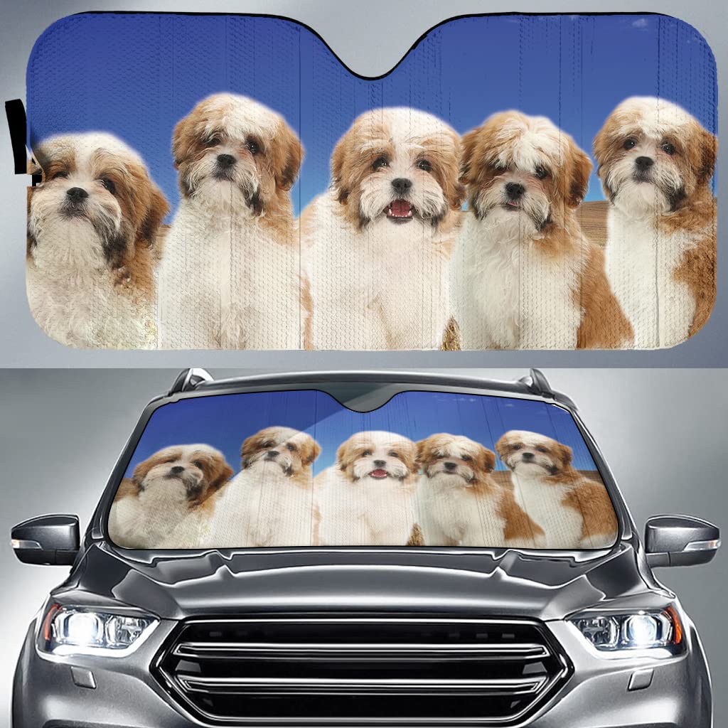 Malshi Malteser Shih Tzu Hundefamilie Blauer Himmel Sonnenschutz Auto Frontscheibe Hitzeschutz Auto Windschutzscheibe Sonnenblende Universal Für Sommer Meisten Fahrzeuge Geländewagen Malshi Malteser Shih Tzu Hundefamilie Blauer Himmel Sonnenschutz Auto Frontscheibe Hitzeschutz Auto Windschutzscheibe Sonnenblende Universal Für Sommer Meisten Fahrzeuge Geländewagen von Generic