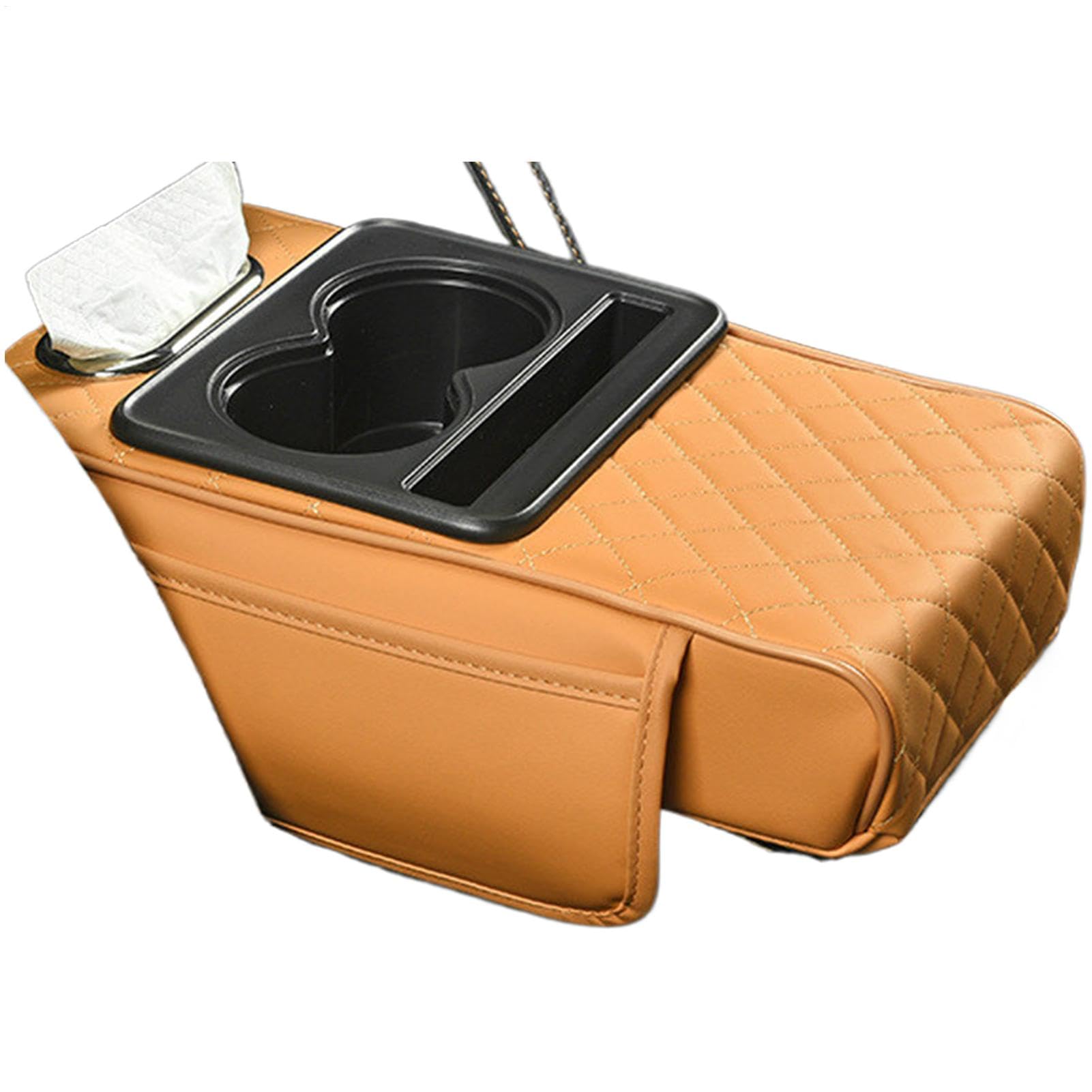 Mittelkonsole Cover | Auto Armrest Becher und Handyhalter, Multifunktionaler Autosicherungsdeckel mit Tissuebox -Spender für Männer, Frauen Mittelkonsole Cover | Auto Armrest Becher und Handyhalter, Multifunktionaler Autosicherungsdeckel mit Tissuebox -Spender für Männer, Frauen von Generic