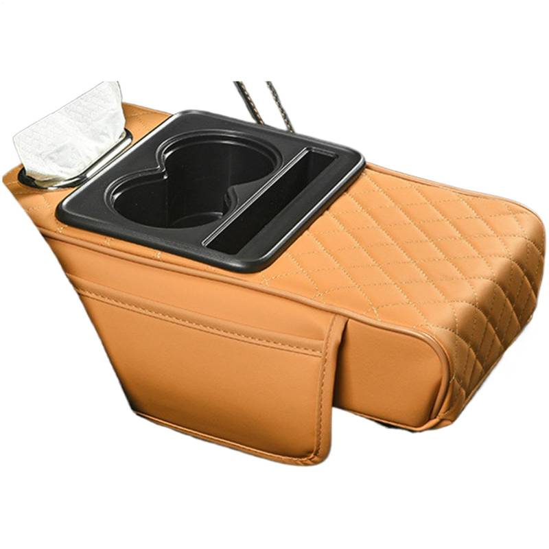 Mittelkonsole Cover | Auto Armrest Becher und Handyhalter, Multifunktionaler Autosicherungsdeckel mit Tissuebox -Spender für Männer, Frauen von Generic